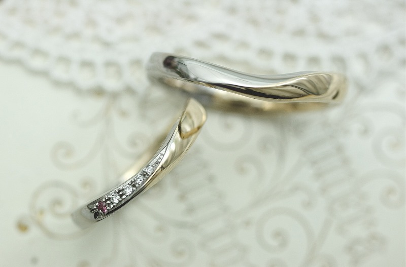 みんなの結婚指輪 ちょこっとゴールドをプラス編 埼玉で結婚指輪をオーダーメイド Arc Jewelry Studio